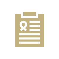 Clipboard icon with awareness ribbon symbol.