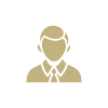User icon in a formal suit.